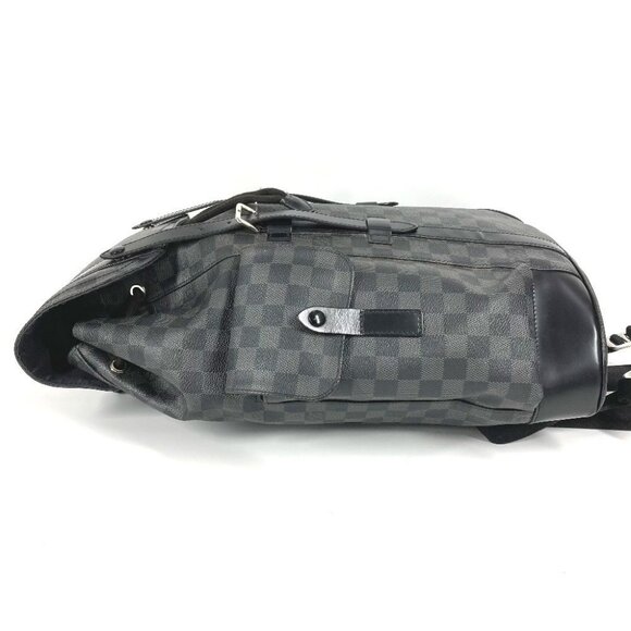 LOUIS VUITTON N41379 Damier Graphite Christopher MM Backpack Black - Picture 5 of 15